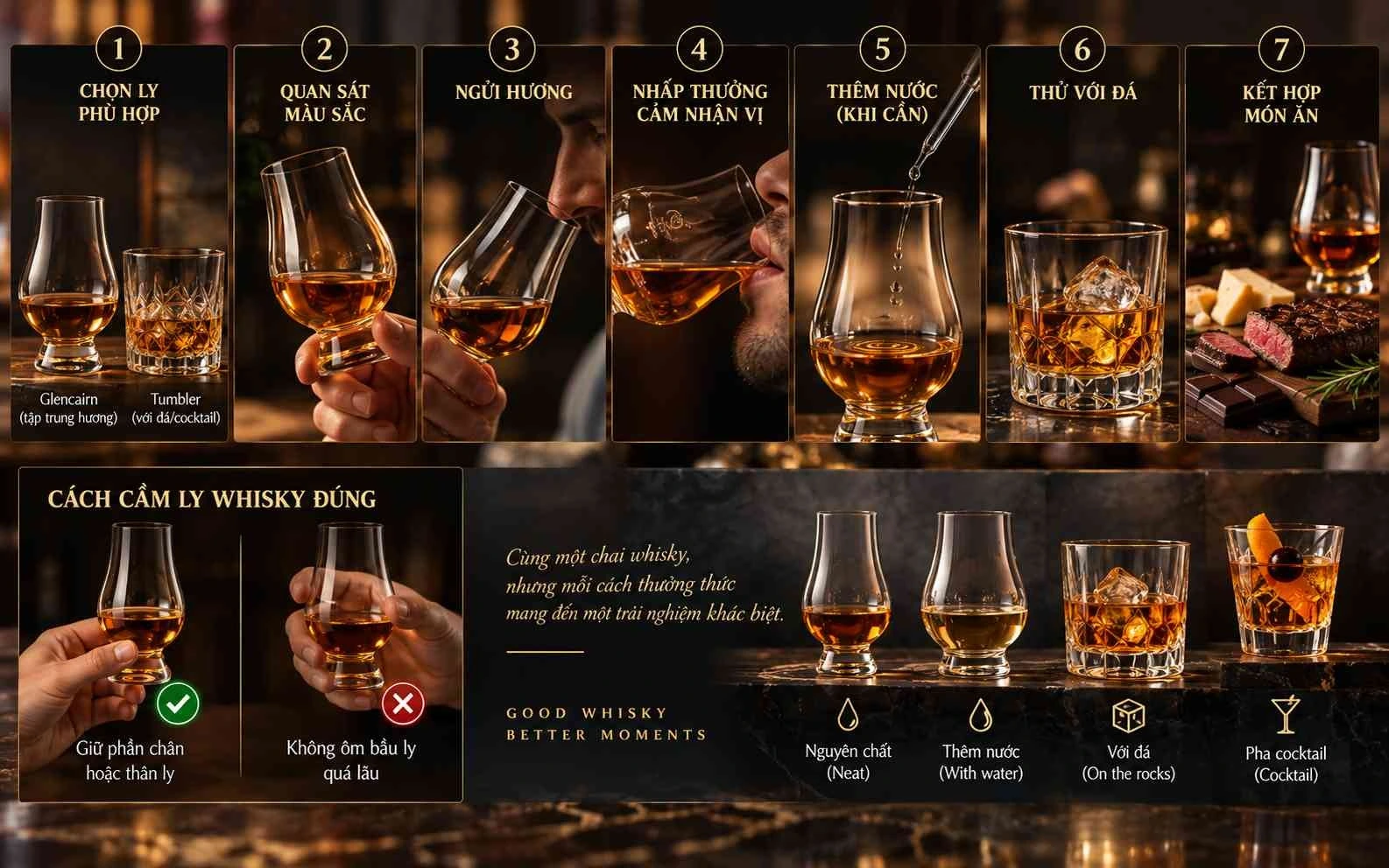 Cách uống rượu Whisky ngon chuẩn và cách cầm ly Whisky Cách uống rượu Whisky ngon chuẩn và cách cầm ly Whisky
