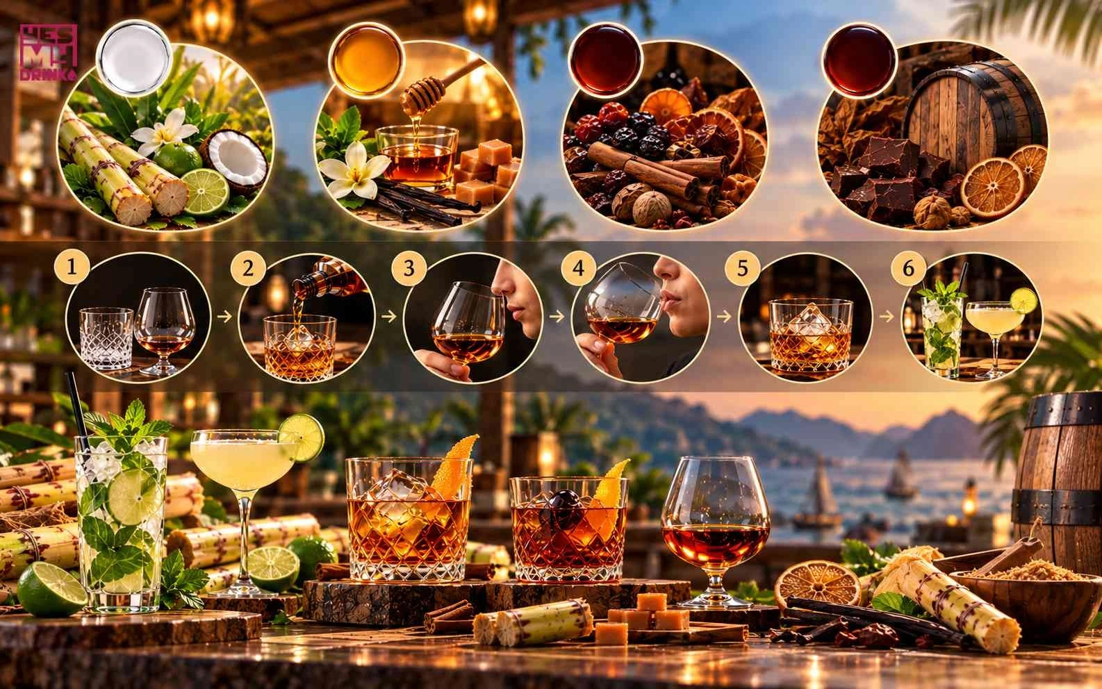 Hương vị rượu rum và cách phụ vụ rượu rum đúng