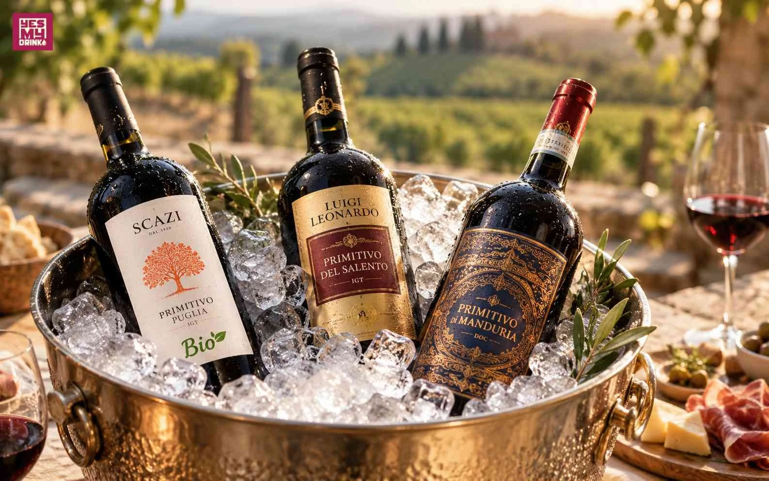 Rượu vang Primitivo thường được phục vụ với nhiệt độ 16-18 độ Rượu vang Primitivo thường được phục vụ với nhiệt độ 16-18 độ