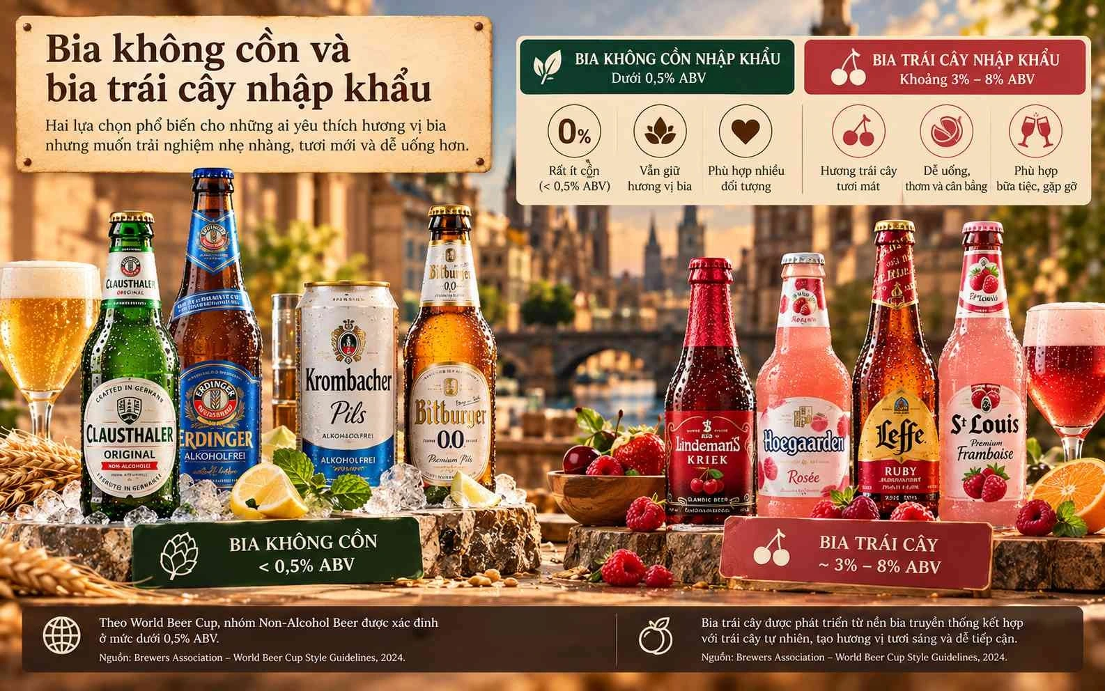 Bia không cồn và mẫu bia trái cây thịnh hành tại YESmydrink