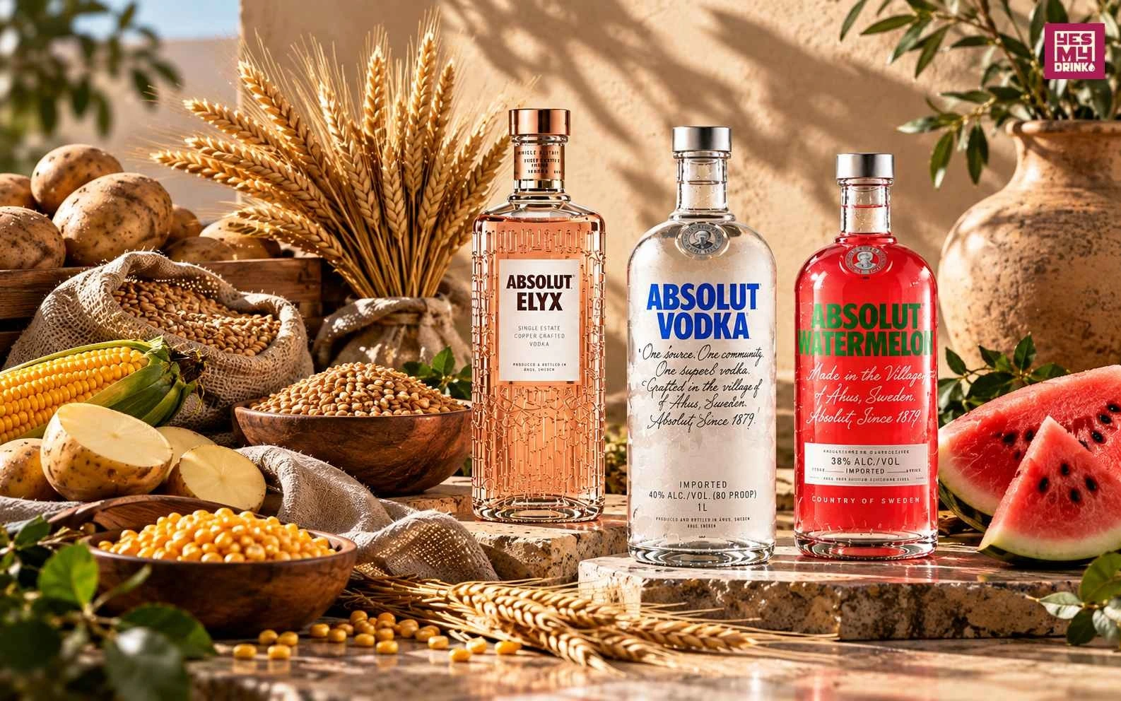 Vodka được sản xuất từ khoai tây, ngũ cốc, các nguyên liệu nông nghiệp Vodka được sản xuất từ khoai tây, ngũ cốc, các nguyên liệu nông nghiệp