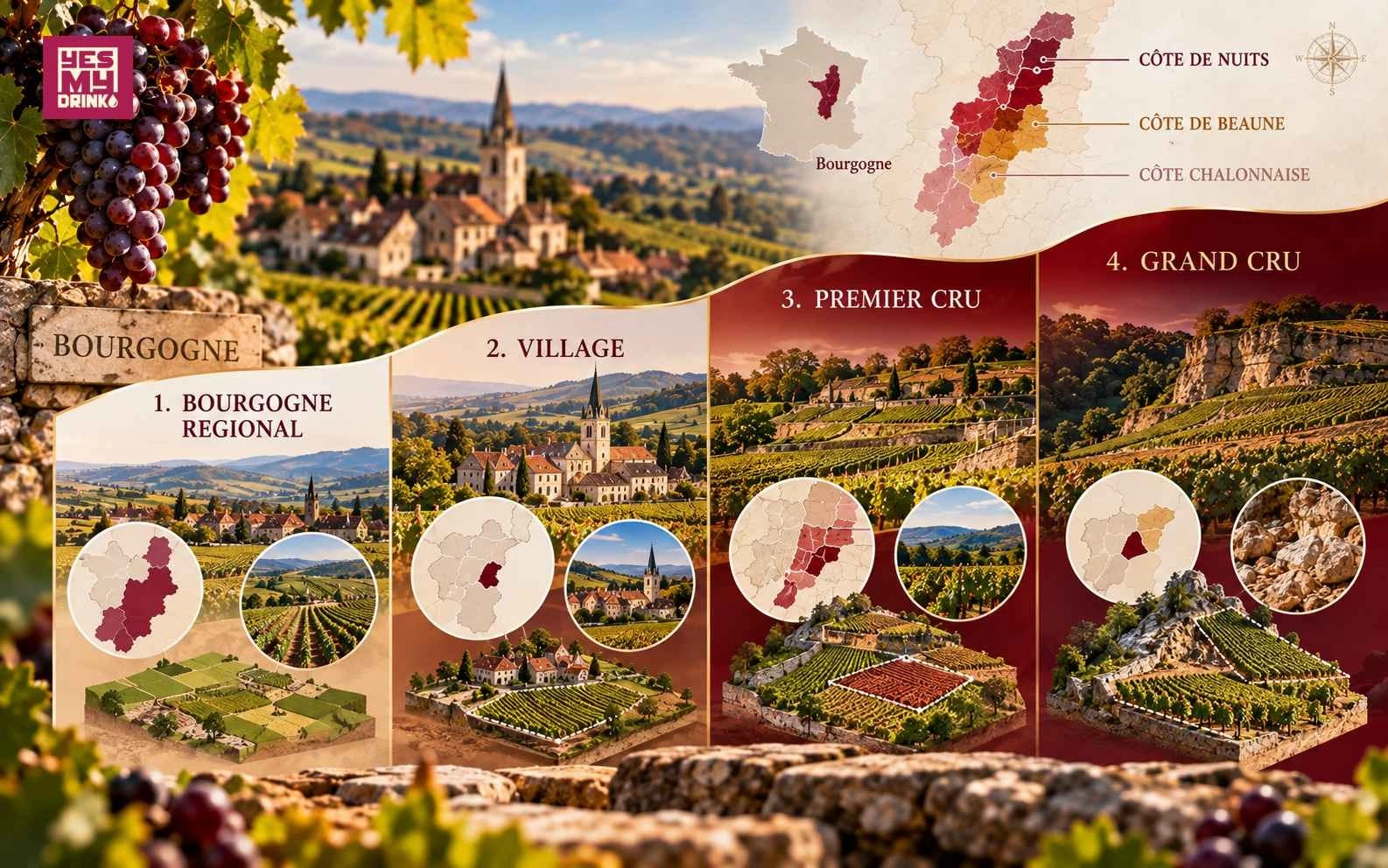 Hệ thống phân loại rượu vang Pinot Noir Burgundy Hệ thống phân loại rượu vang Pinot Noir Burgundy