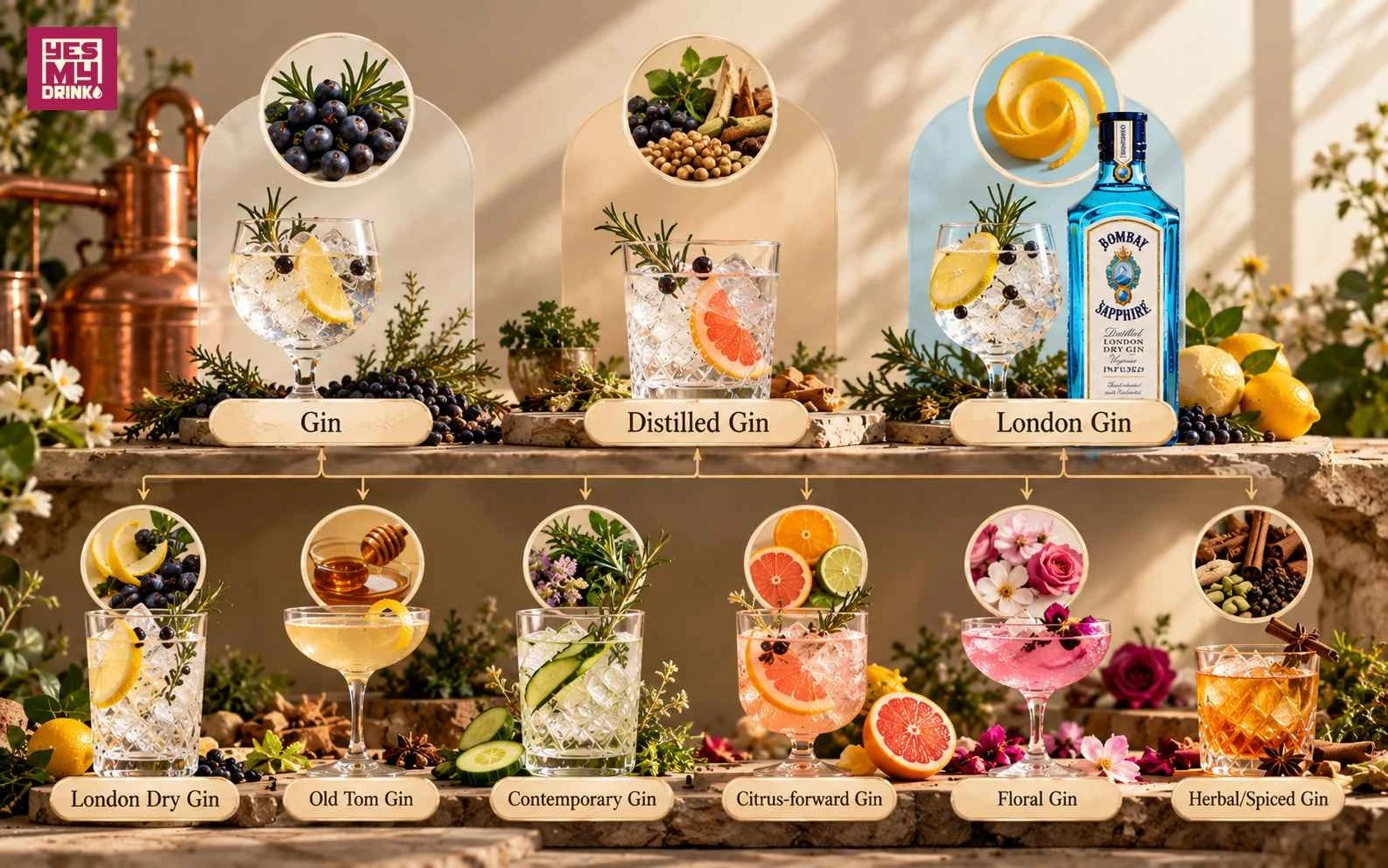 Hệ thống phân loại Rượu Gin Dry Gin London Dry
