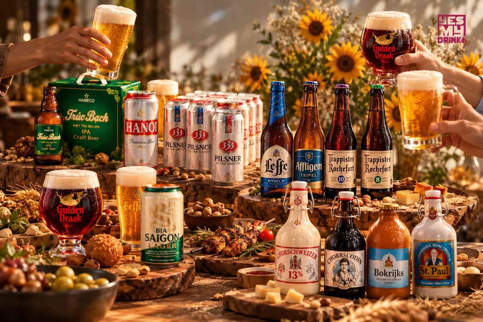 Các hạng mục Bia Việt và Bia nhập khẩu đa dạng phong cách và xuất xứ tại YESmydrink 
